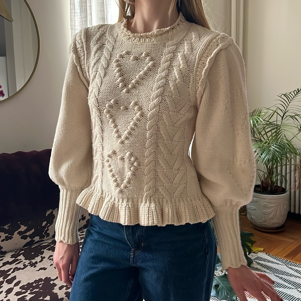 Loveshackfancy cream sweater